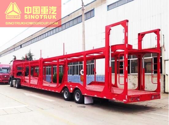 2 Axles Car Carrier Transport Truck Trailer for Sale